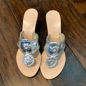 Silver wedge jack rogers